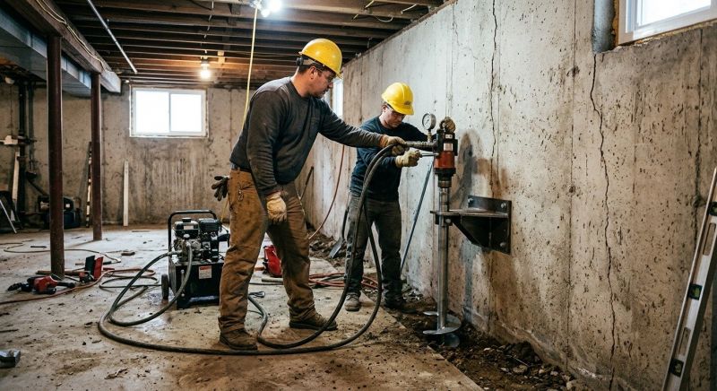 Basement Stabilization in Williamsburg, VA