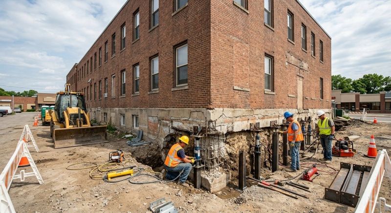 Commercial Foundation Repair in Williamsburg, VA