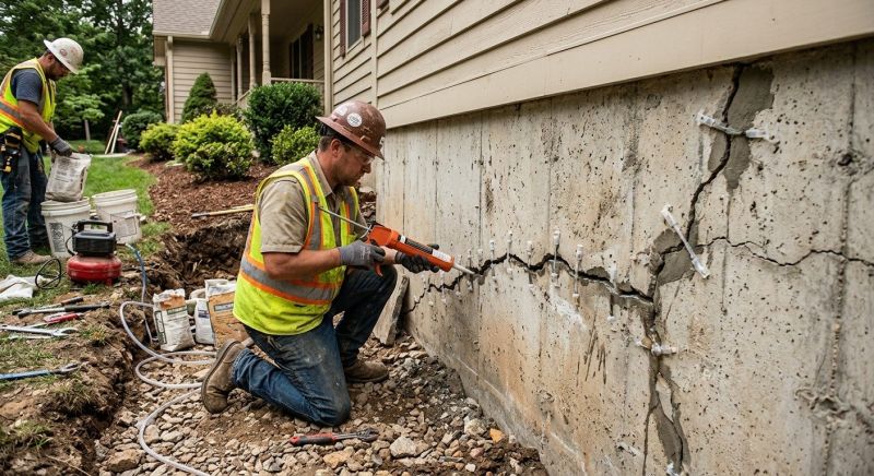 Cracked Foundation Repair in Cardinal, VA