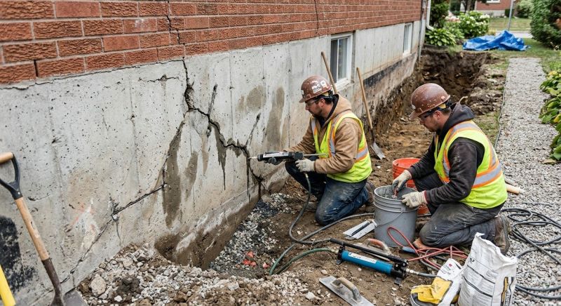 Cracked Foundation Repair in Williamsburg, VA