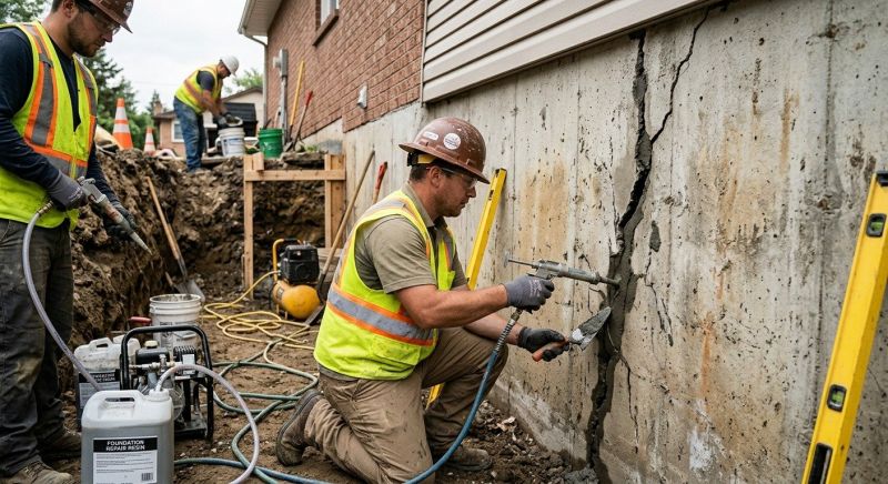 Cracked Foundation Repair in Toano, VA