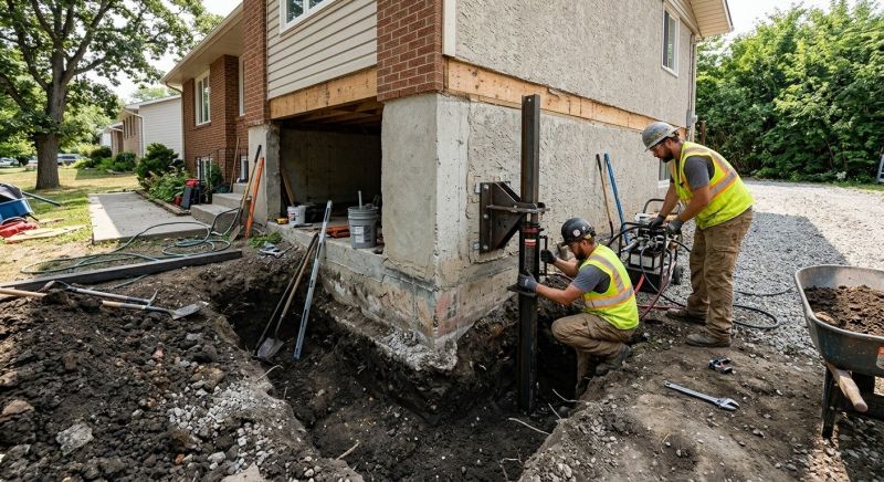 Foundation Pier Repair in Williamsburg, VA