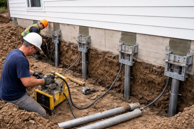 Helical Piers Installation in Williamsburg, VA
