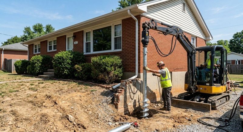 Helical Pile Installation in Williamsburg, VA