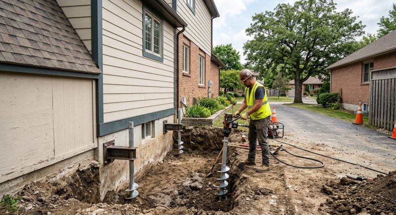 Helical Pile Installation in Williamsburg, VA