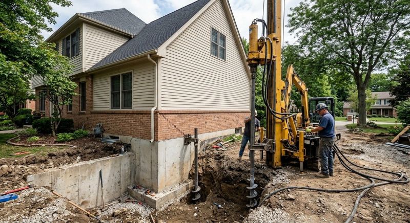 Helical Pile Installation in Williamsburg, VA