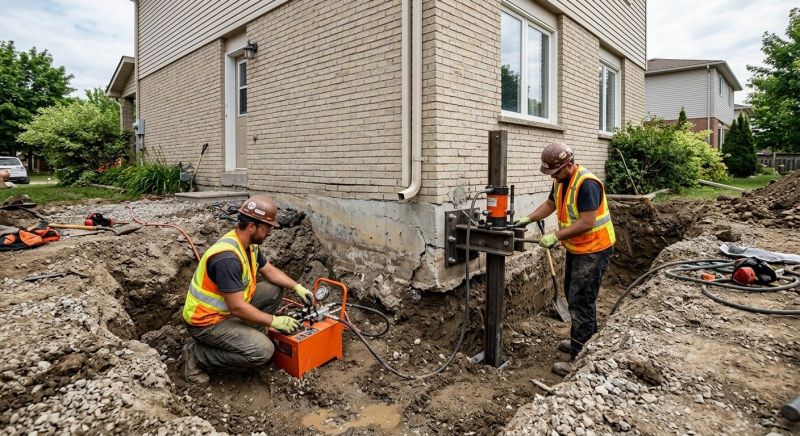 Sinking Foundation Lifting in Williamsburg, VA