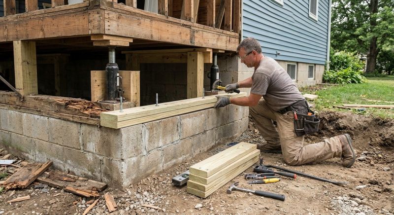 Slab Foundation Repair in Williamsburg, VA