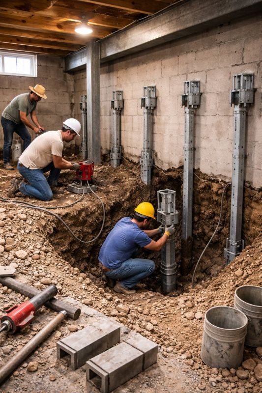 Structural Underpinning in Williamsburg, VA