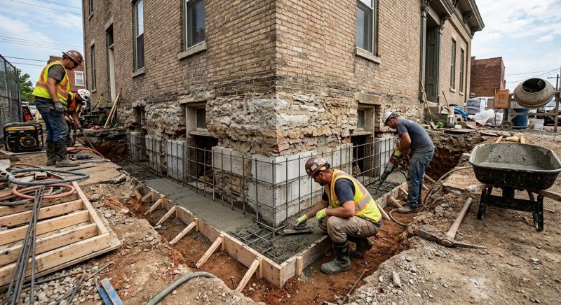 Structural Underpinning in Williamsburg, VA